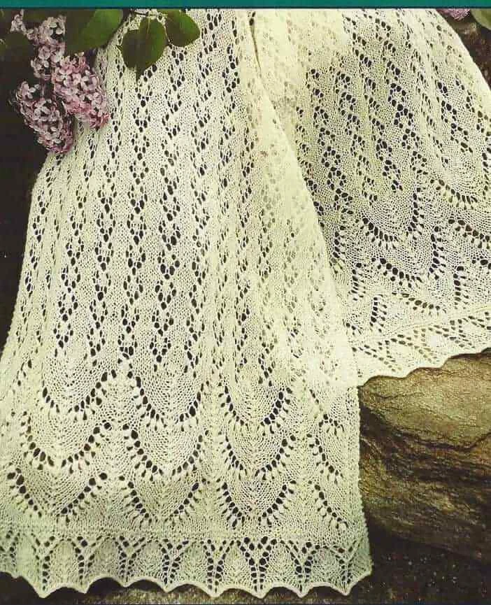 ESTONIAN GARDEN WRAP & SCARF to KNIT in LACEWEIGHT YARN by FIBER TRENDS - Image 1 of 1