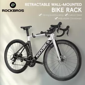 ROCKBROS Bike Storage Hook Wall Mount Bicycle Parking Rack Holder Retractable - Picture 1 of 12