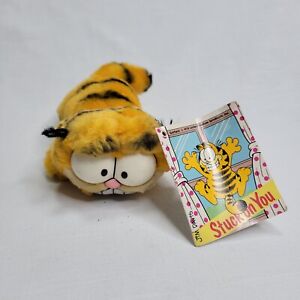 GARFIELD Cat Plush Window Cling Suction Cup Stuffed "Stuck On You" With Tag 1981
