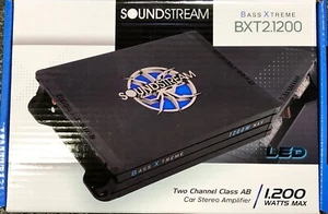 Soundstream Bass Xtreme BXT2.1200 1200 Watts 2-Channel Class A/B Amplifier NEW - Picture 1 of 4