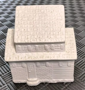 Village House Cottage Ceramic Bisque U Paint You-paint 5" Tall 4.3" Long Vintage - Picture 1 of 12