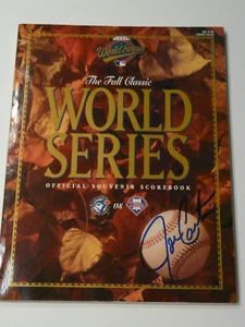 Joe Carter Toronto Blue Jays Autographed World Series 1993 Official Scorebook - Picture 1 of 1