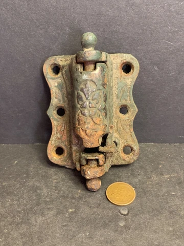Antique Vintage Screen Door Hinge, Cast Iron, Sargent, #6 Cover