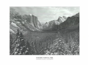 PÓSTER PARQUE NACIONAL DE YOSEMITE ~ VISTA AL VALLE ~ 17x23 ~ Viaje a Estados Unidos El Capitán - Imagen 1 de 1
