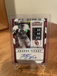 2020 Contenders Draft Picks Cracked Ice Billy Sims Autograph /23