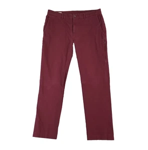 Halston khaki chino pants mens 34x32 purple flex stretch security pocket outdoor - Picture 1 of 12