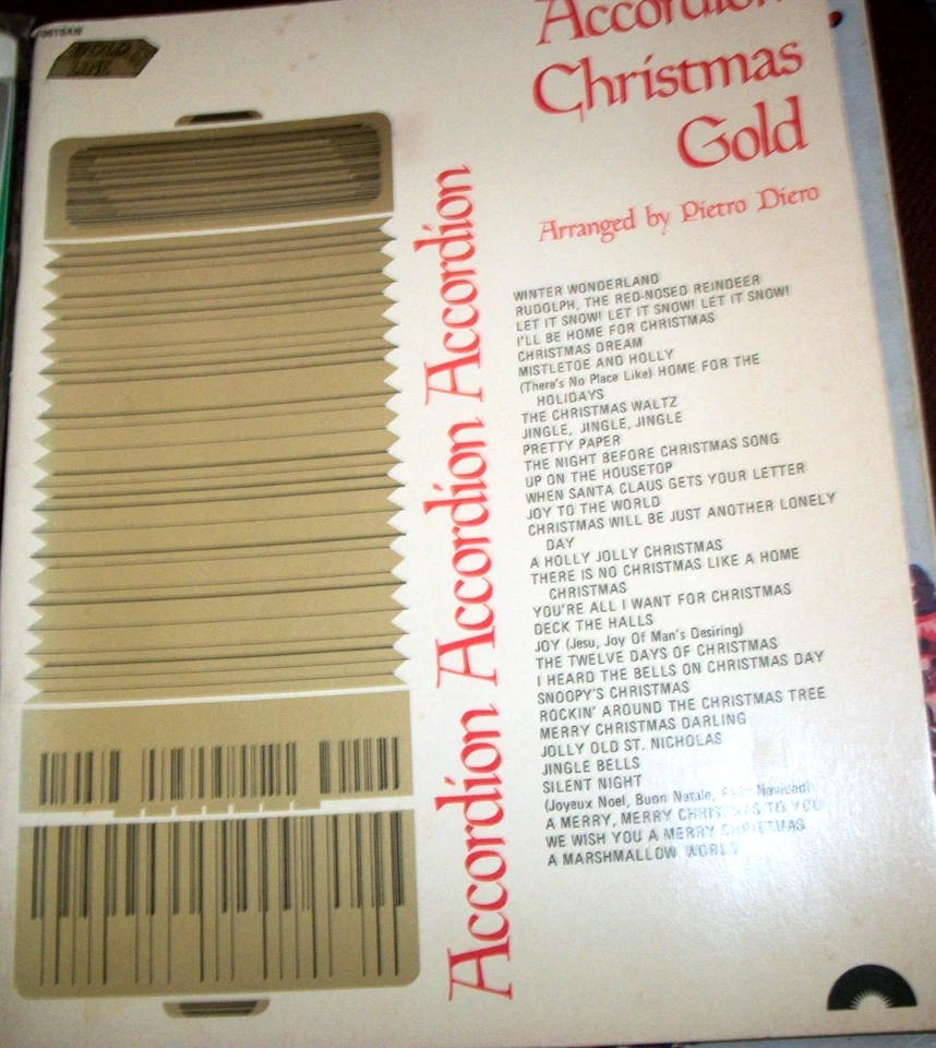 Acordeón Navidad Oro Foto 1 de 1