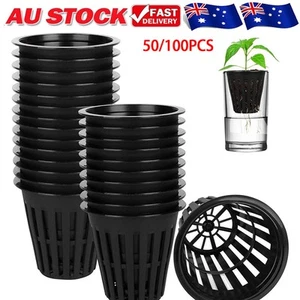 50/100PCS Mesh Pot Net Cup Basket Hydroponic Garden-Plant Grow Vegetable Insert - Picture 1 of 12