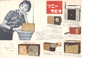 Vintage Sony Transistor Radio and Tapecorder Catalog May 1958 TRC-64 TR-83 etc - Picture 1 of 2
