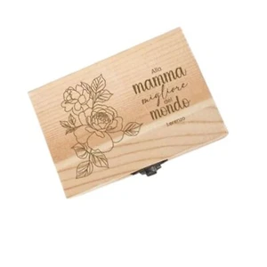 Portagioie in legno personalizzabile ad incisione con frase idea regalo mamma - Foto 1 di 2