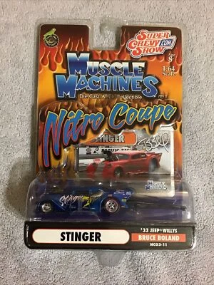 2003 Muscle Machine BRUCE BOLAND STINGER ‘33 Jeep Willys NITRO COUPE 1/64 - Image 1 of 4