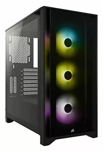 Corsair iCUE 4000X RGB Mid-Tower ATX PC Case - Black - NEW - Picture 1 of 6