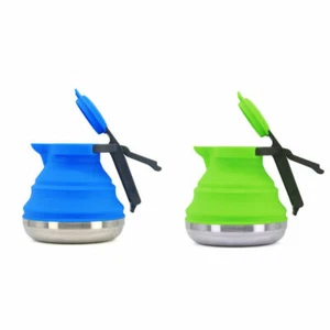 Portable Collapsible Camping Kettle For Hiking, Travel & Outdoors 42 OZ Capacity - Picture 1 of 8