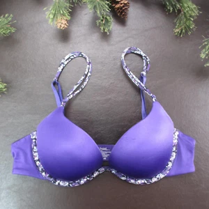 Daisy Fuentes Bra 36B Purple Padded Underwire Adjustable Clasp Back - Picture 1 of 11