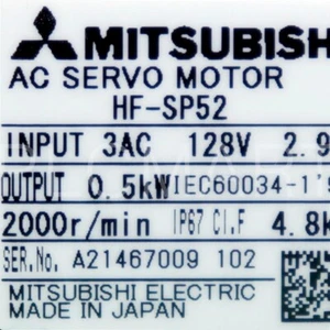 (USED) MITSUBISHI HF-SP52 Servo Motor FedEx Free Intl' shipping! - Picture 1 of 8
