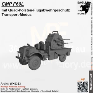 CMP F60L con cannone antiaereo a quadrupla imbottitura - modalità trasporto - Foto 1 di 6