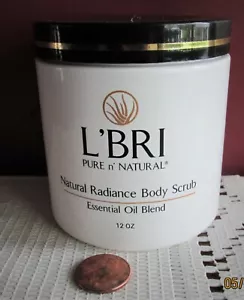 L'BRI Pure & Natural Radiance BODY SCRUB 12 oz. Essential Oil Blend FREE SHPG! - Picture 1 of 6