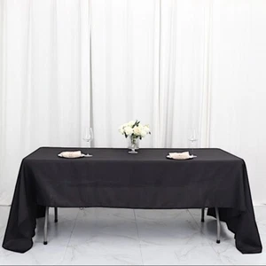 60" x 100"  3 pk Polyester Rectangular Tablecloth Wedding Catering  Restaurant - Picture 1 of 3
