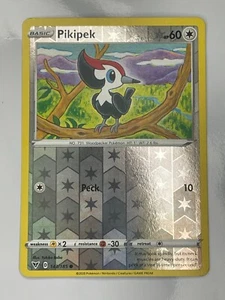 Pokémon JCC Pikipek voltaje vivo 143/185 holo inverso inglés común 2020 casi nuevo - Imagen 1 de 2