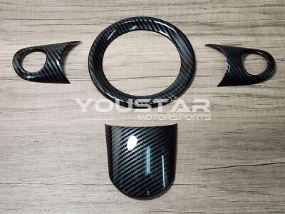 UK LAGER x4 CARBON LOOK MULTIFUNKTIONALE LENKRADABDECKUNGEN für MINI R50 R52 R53 - Bild 1 von 4