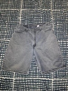 VINTAGE LEVIS JEAN SHORTS 560 STUDENT LOOSE FIT ORANGE TAB UNISEX 38 W - Picture 1 of 6