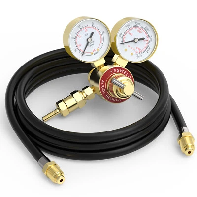 Argon CO2 Regulators  with Hose Gauges Gas Welding Regulator for MIG/TIG - Image 1 of 4