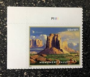2022USA #5666 $8.95 Monument Valley - Priority Mail - Plate Number Single  Mint