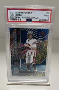 Spectra Spectra Spectra 2021 azul neón #S5 Bucs/60 PSA 9 Tom Brady - Imagen 1 de 2