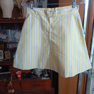 27" Vintage 1970's Womens Skirt YELLOW FLECK handmade Sewn TENNIS SKIRT - Picture 1 of 6