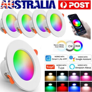 15W Tuya Ceiling LED Downlight Bluetooth RGB+CW+WW Dimmable Google Home Alexa - Picture 1 of 18
