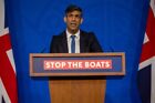 Conservatives P.M Rishi Sunak Stop The Boats poster print - 8" x 12"