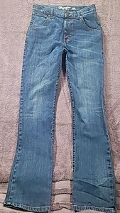 Wrangler Retro Boys Youth Slim Straight Denim Jeans Size 16 Regular Adjustable W - Picture 1 of 7