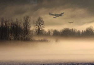 Impresiones en lienzo brumosas Supermarine Spitfires MKII varios tamaños envío gratuito - Imagen 1 de 1