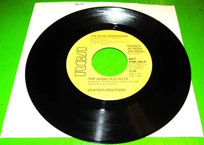 Main Ingredient, ( Promo) The Good Old Days, Stereo. / The Good Old Days, Mono. - Image 1 of 2