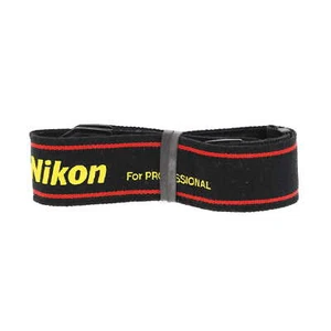 Sangle cou/épaule Nikon (pour professionnel), noire avec garniture rouge et jaune - Photo 1 sur 4