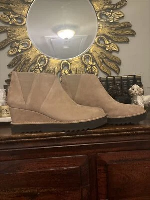 Botines de cuña de gamuza nobuck Eileen Fisher Caddy talla 11 nuevos sin caja Foto 1 de 4