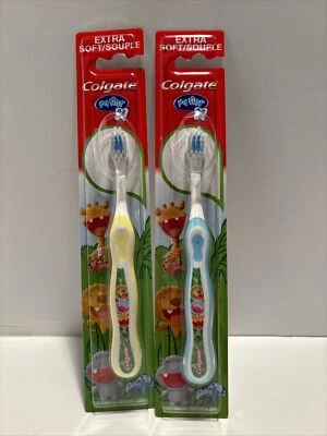 2 Pack of Colgate Kids My First Toothbrush Extra Soft, Ages 0-2 yellow And Blue. - Image 1 of 2