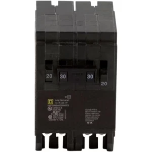 Homeline 2-20 Amp Single-Pole 1-30 Amp 2-Pole Quad Tandem Circuit Breaker - Picture 1 of 12