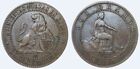 Spain Coin Km#661 2 Centimos 1870 Om Cobre Copper Original!