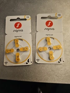 Signia Number 10 Hearing Aid Batteries 2 4-packs - Picture 1 of 2