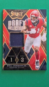WILL ANDERSON JR. 2023 SELECT FOOTBALL ROOKIE PATCH RED PRIZM RC - Picture 1 of 2