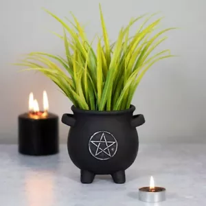 Pentagramm Terrakottakessel Pflanztopf / Pflanzhexe / Wicca / Heidnisch / Gothisch / Emo - Bild 1 von 4