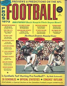 1973 Pros Football magazine Bob Griese Jim Kiick Larry Csonka Miami Dolphins VG - Picture 1 of 1