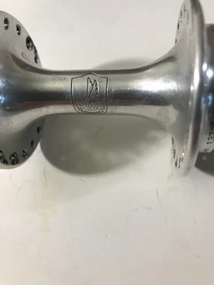 1980's Campagnolo 1370"x24 BSC t.p.l. Chorus Low Flange Rear Hub & Skewers 36H - Image 1 of 4