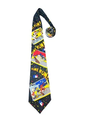 "Corbata de béisbol de colección 1994 Looney Tunes MLB 57"" Taz Elmer Fudd Lucas pato" Foto 1 de 4