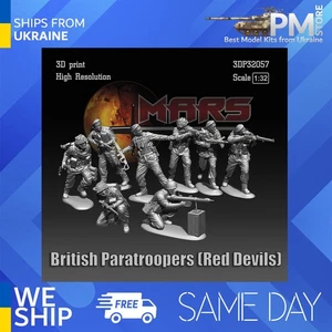 Mars Figures 3DP32057 1/32 British Paratroopers (Red Devils) 8 figures 3d Resin - Picture 1 of 3