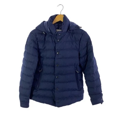 Moncler Mureaux Down Jacket Wool Navy Classic Authentic - Image 1 of 4