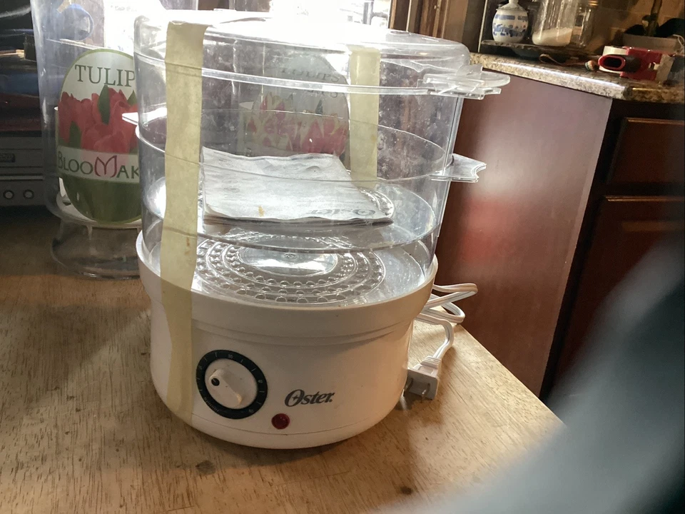 Oster Double Tiered Food Steamer 5 Quart With Timer Tested - Image 1 of 1