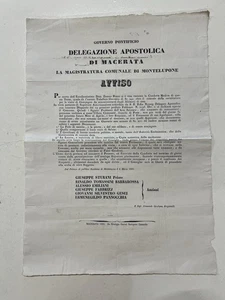 1835, Macerata, Montelupone, Avviso, Concorso posto vacante per un medico - Foto 1 di 3