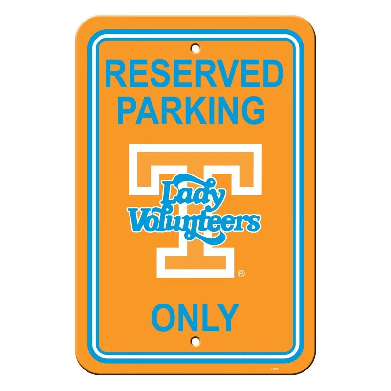 Знак Tennessee Volunteers 12x18 пластиковый зарезервированный стиль парковки женский дизайн Vols - Изображение 1 из 1